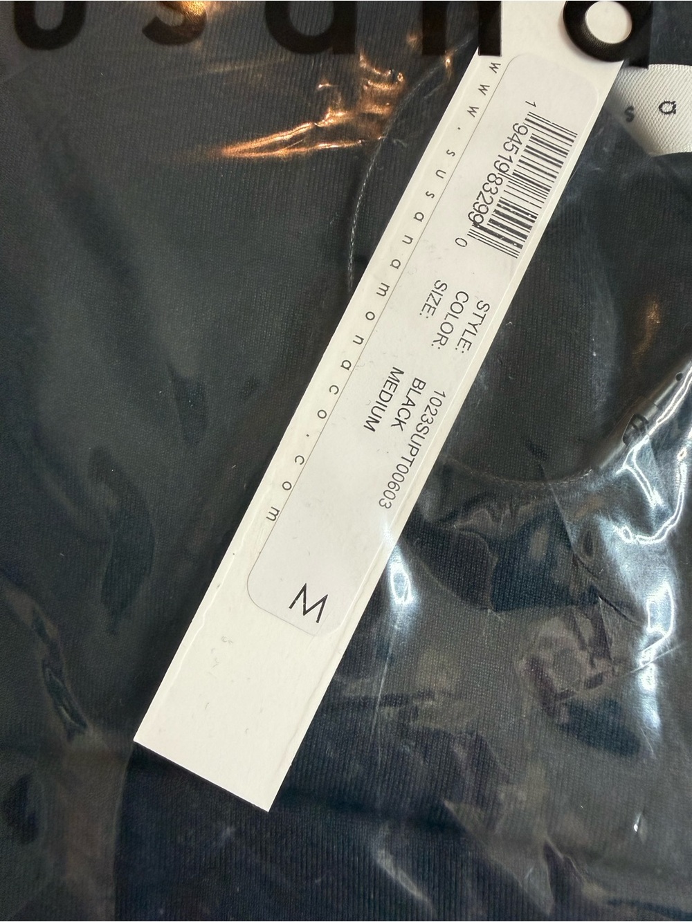 NWT Susana Monaco Black Sweetheart Neck Long Sleeve Fitted Top Medium Chic Style - Picture 5 of 9